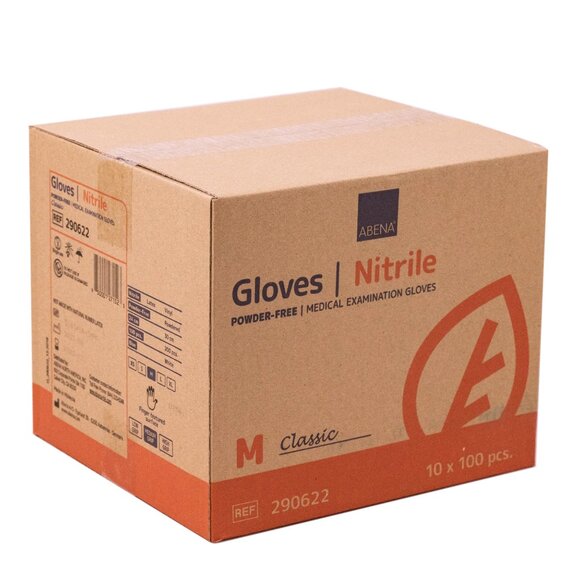 Abena Classic Nitrile Gloves Size M Case (Powder&Latex Free) - Picture 2 of 9